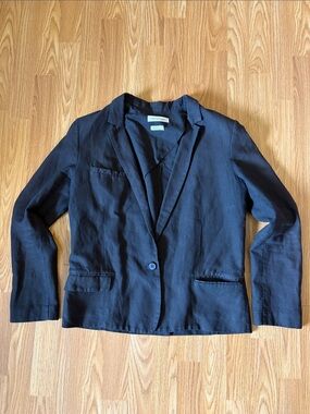 Isabel Marant Etoile Cotton-Linen Blend Charcoal Blazer - Size 42
